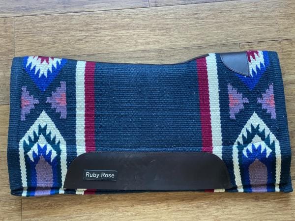 Ruby Rose Saddle Blanket - Navy Blue and Purple | 1