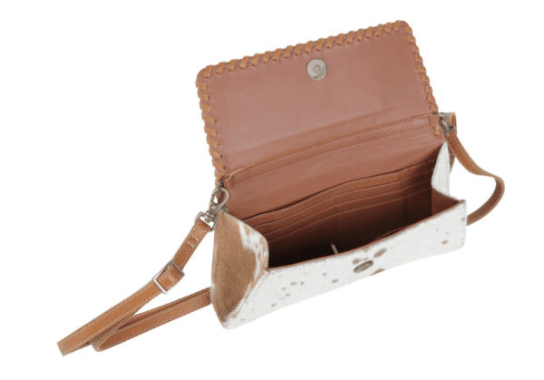 Womens Leather Cross body, shoulder and clutch - interior