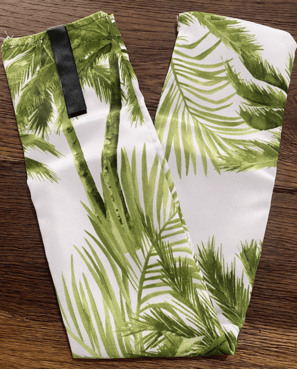 Canvas Horse tail Bag- Palm Tree design, Satin Lined Velcro in or Tie In options