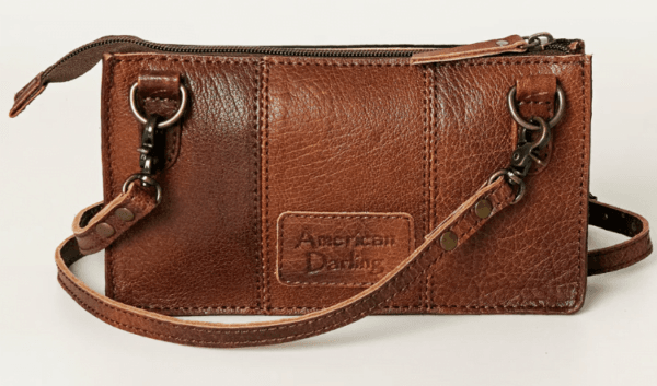 Hand Tooled and Hair On Hide Cross Body Bag